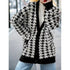 'Morraine' Checkered Long Sleeve Cardigan - Celes Fashion